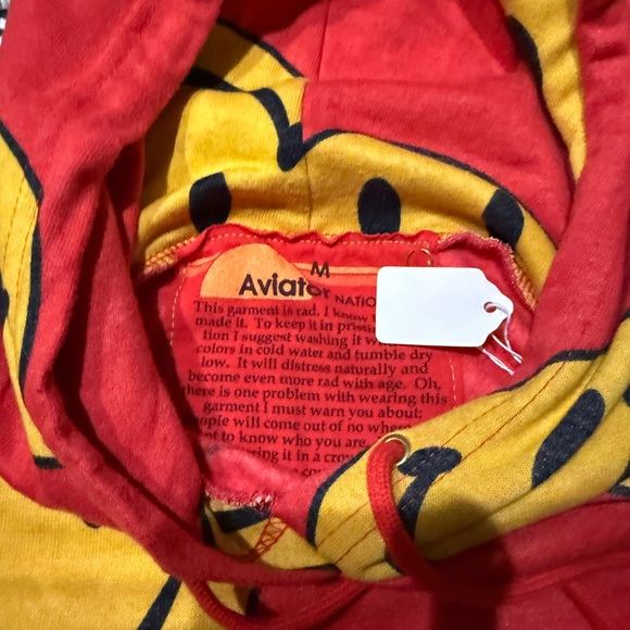 Aviator Nation Red and Yellow Smiley Hoodie - Picture 3 of 6